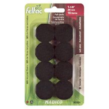 Madico ECO FELTAC Self-Stick Felt Floor Savers Round Black 29mm 16pk