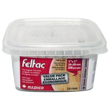 FELTAC Self-Stick Felt Floor Savers Square 25mm 208pk