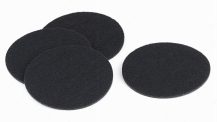ECO FELTAC Self-Stick Felt Floor Savers 102mm Round Black 4pk - Image 2