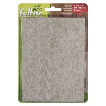 ECO FELTAC Self-Stick Felt Floor Savers  114x152mm Sheet Beige 2pk