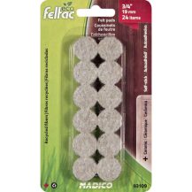 ECO FELTAC Self-Stick Felt Floor Savers  19mm Round Beige 24pk