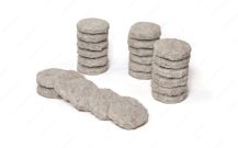 ECO FELTAC Self-Stick Felt Floor Savers  19mm Round Beige 24pk - Image 2