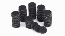 ECO FELTAC Self-Stick Felt Floor Savers  19mm Round Black 48pk - Image 2