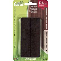 ECO FELTAC Self-Stick Felt Floor Savers  25 x 102mm Strip Black 4pk