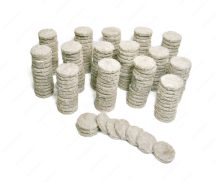 ECO FELTAC Self-Stick Felt Floor Savers  25mm Round Beige 200pk - Image 2