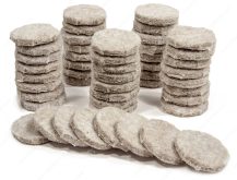 ECO FELTAC Self-Stick Felt Floor Savers  25mm Round Beige 48pk - Image 2