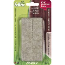 ECO FELTAC Self-Stick Felt Floor Savers  25x102mm Strip Beige 4pk