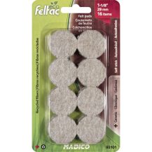 ECO FELTAC Self-Stick Felt Floor Savers  28mm Round Beige 16pk