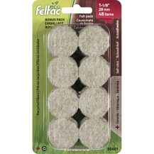 ECO FELTAC Self-Stick Felt Floor Savers  29mm Round Beige 48pk