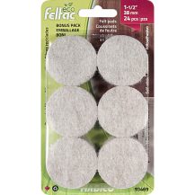 ECO FELTAC Self-Stick Felt Floor Savers  38mm Round Beige 24pk