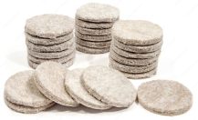 ECO FELTAC Self-Stick Felt Floor Savers  38mm Round Beige 24pk - Image 2