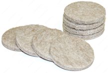 ECO FELTAC Self-Stick Felt Floor Savers  38mm Round Beige 8pk - Image 2