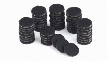 ECO FELTAC Self-Stick Felt Floor Savers  38mm Round Black 24pk - Image 2