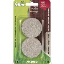 ECO FELTAC Self-Stick Felt Floor Savers  48mm Round Beige 4pk