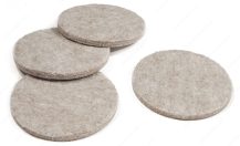 ECO FELTAC Self-Stick Felt Floor Savers  57mm Round Beige 4pk - Image 2