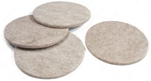 ECO FELTAC Self-Stick Felt Floor Savers  76mm Round Beige 4pk - Image 2