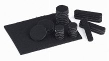 ECO FELTAC Self-Stick Felt Floor Savers  Black Multipack 33pk - Image 2