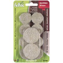 ECO FELTAC Self-Stick Felt Floor Savers Multipack Beige 20pk